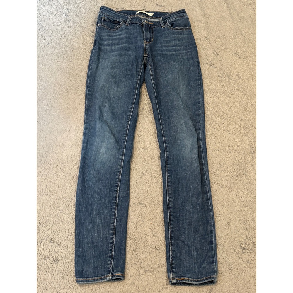 Levis 711 Skinny Jeans Womens 25 Medium Wash Denim Mid Rise Stretch 711-0001